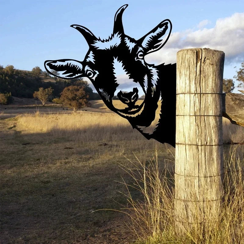 New creative simulation cow donkey animal outdoor mold courtyard independent garden farm ornament plug-in metal decoration Gift
